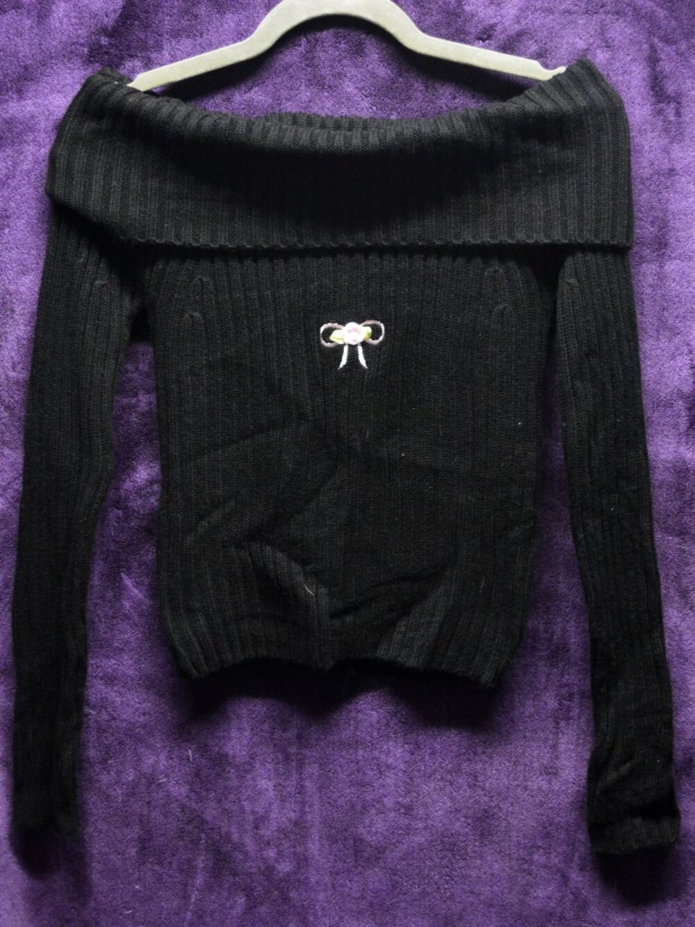 Black Off The Shoulder Sweater